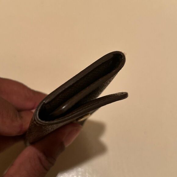 Louis Vuitton Damier Azur 4 Key Holder Case Brown Checkered Coated Canvas - Picture 4 of 8